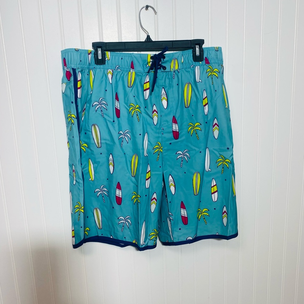 Mens Reverse Threads Surfboards Cargo side Pocket Swim Trunks Size 2XL